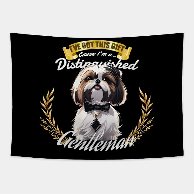 The Distinguished Shih Tzu Gentleman Tapestry by Asarteon