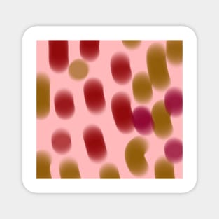 Pink red watercolor abstract art Magnet