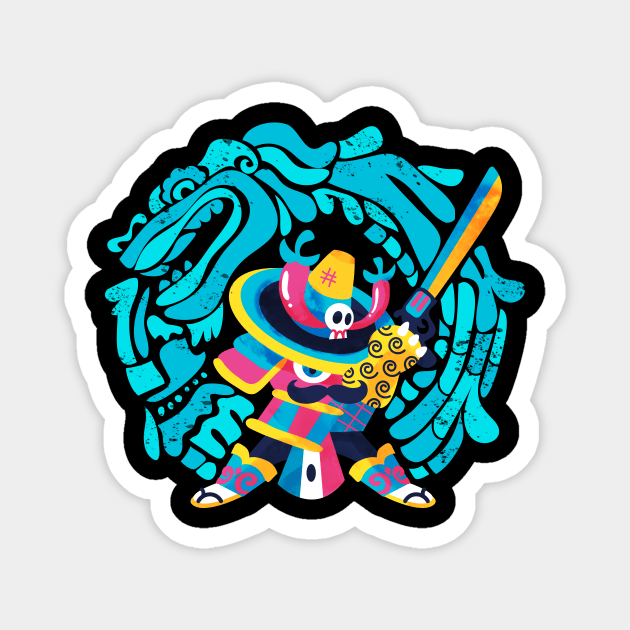 Gunslinger Samurai Bandido Magnet by Inkbyte Studios