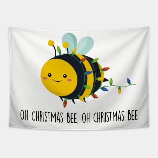 Christmas Bee Cute Bee Pun T-shirt Tapestry