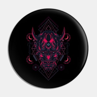 Oni head - Sacred Geometry Pin