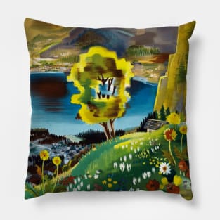 Savoie France Vintage Poster 1946 Pillow