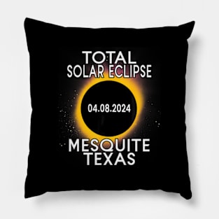 Total Solar Eclipse 2024 Mesquite Texas Path Of Totality Tx Pillow