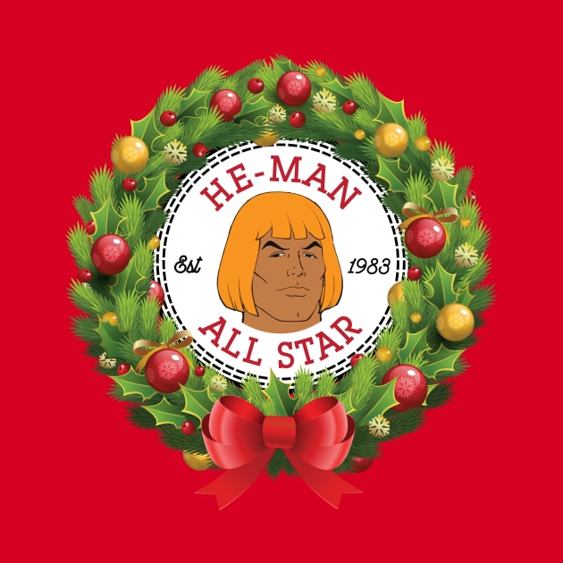 Christmas All Star He Man Wreath by Rebus28