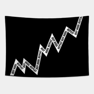 Buy Hodl Repeat Line Chart White Tapestry
