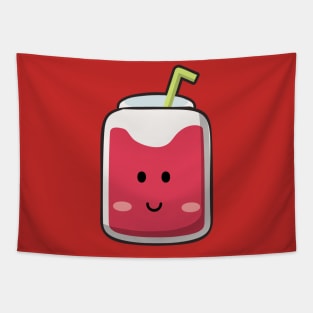 Kawaii Cute pomegranate fruit juice drink Tapestry