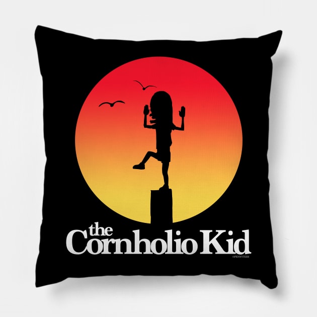 The Cornholio Kid Pillow by Peter Katsanis Art