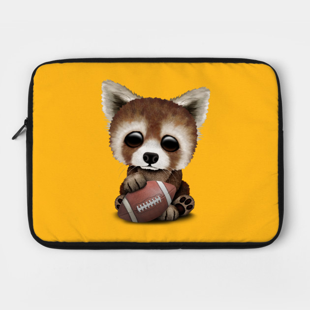 Cute Baby Red Panda Playing With Football