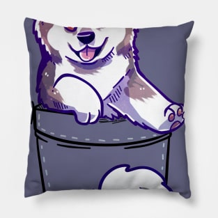 Pocket Cute Canadian Eskimo Dog Pillow