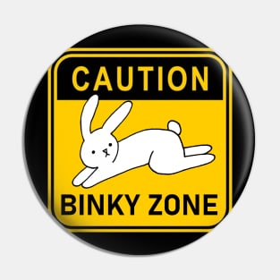 Caution Binky Zone Pin