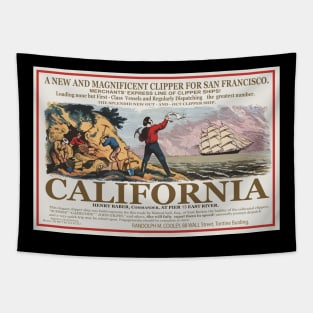 Sail to California Gold Tapestry