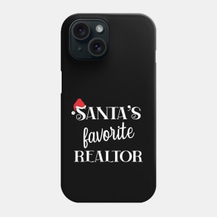 Santa’s Favorite Realtor Funny Real Estate Agent Christmas Phone Case