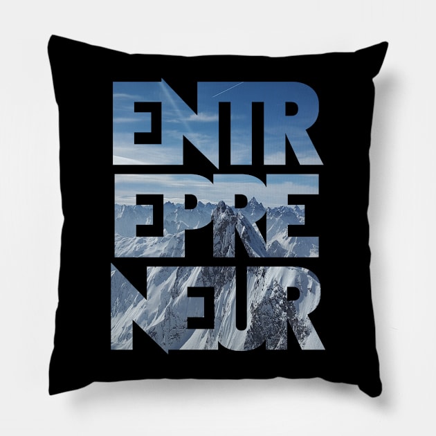 Eternal Entrepreneur : Mountains Pillow by FOOTBALL IS EVERYTHING