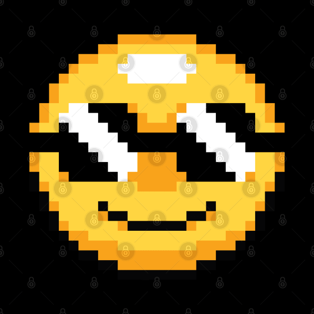 Cool Glasses Pixel Emoji by Sprout Zombie