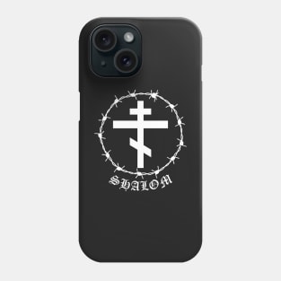 Eastern Orthodox Cross Peace Shalom Barbed Wire Metal Hardcore Punk Phone Case