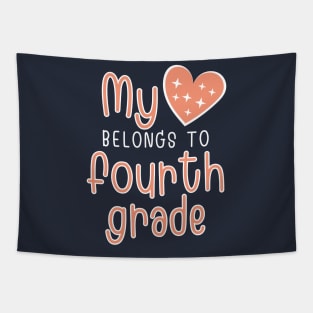 My Heart Belongs to Fourth Grade Tapestry