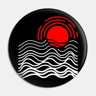 Abstract Sun Wave Pin