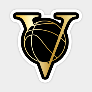 V Basketball Gold 2 Magnet