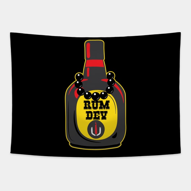 Rum Dev Hindi Daru Drinking Tapestry by alltheprints