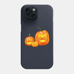 Another Jack-O-Lantern Trio (Blue) Phone Case