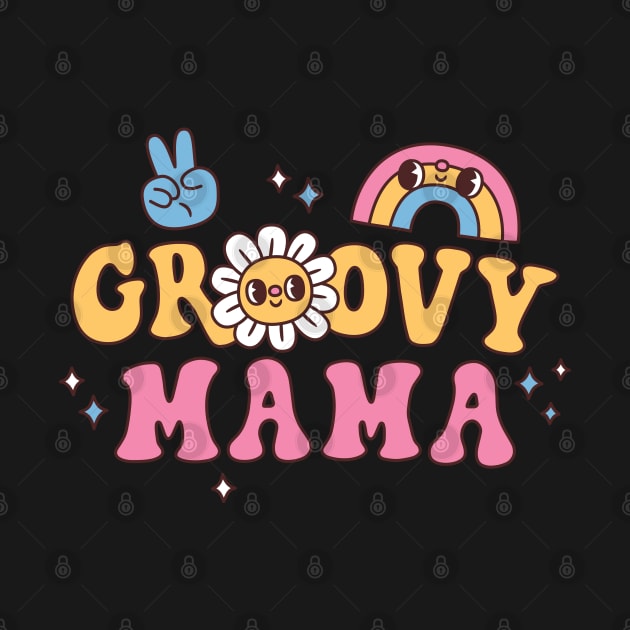 Groovy Mama Hippie Flower And Rainbow by rustydoodle