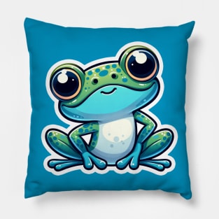 Xenopus African Frog Critter Cove Cute Animal A Splash of Forest Frolics and Underwater Whimsy! Pillow