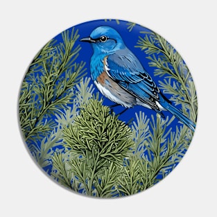 Nevada Mountain Bluebird And Sagebrush 1 Pin