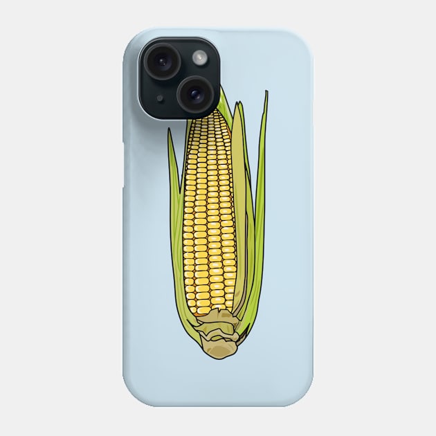 Corn cartoon illustration Phone Case by Miss Cartoon