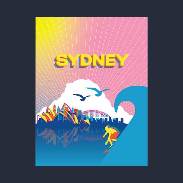 Psychedelic Sydney Sunset by rjartworks