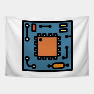 Integrated electronic circuit IC art Tapestry