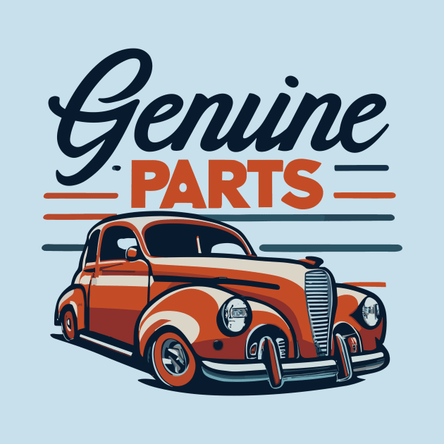 Genuine Parts Classic Car by Kingrocker Clothing