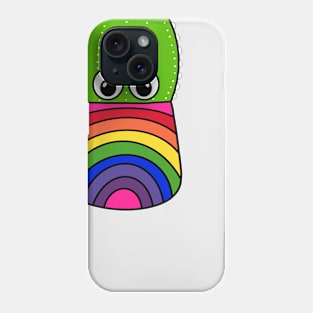 Cute Cactus Design #336: Cute Cactus In Rainbow Colored Pot Phone Case