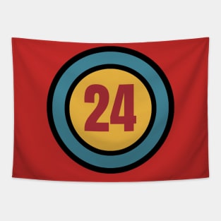 The Number 24 - twenty four - twenty fourth - 24th Tapestry