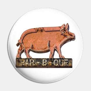 Rustic Barbecue Diner Sign Pin