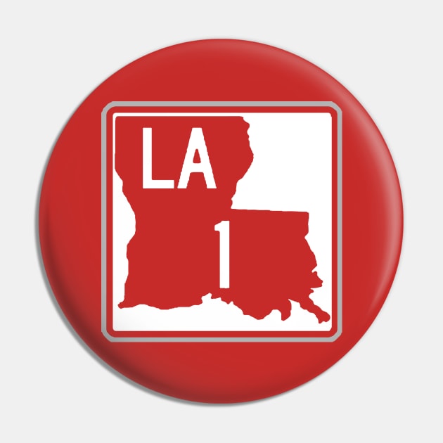 LA 1 - Red and Gray Pin by zrau