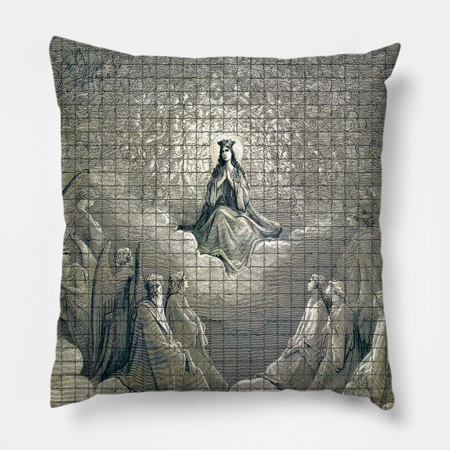 Lady venerated in the heavenly firmament Pillow by Marccelus