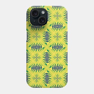 Fish spines green pattern Phone Case