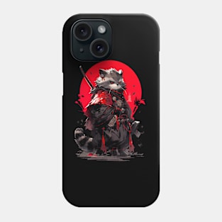 Samurai raccoon Phone Case