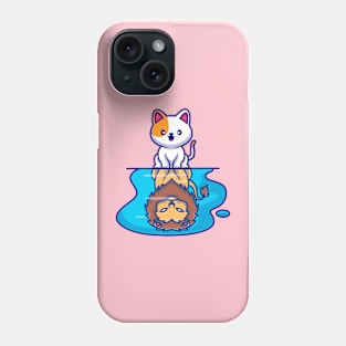 Cute Cat And Lion Cartoon Phone Case