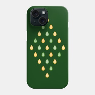 Yellow and green raindrops Phone Case