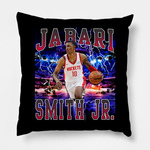 Jabari Smith Jr. Pillow by Gojes Art