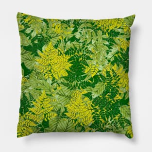 Green foliage Pillow