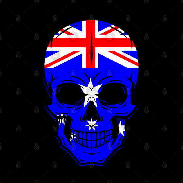 I am Australian , he is Australian skull ,I am from Australia , i love you Australia by ZACSHOPP