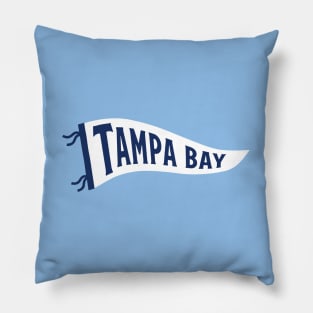 Tampa Bay Pennant - Light Blue Pillow