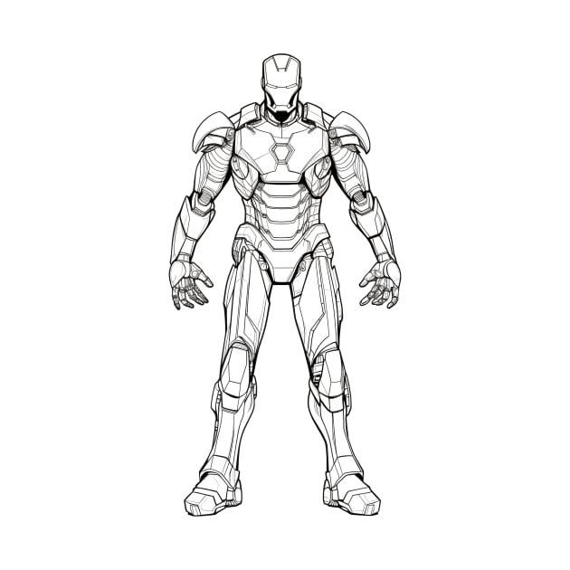 Ironman lineart by Drank