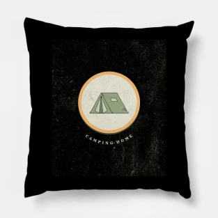 Camping Tent Patch Tshirt Pillow