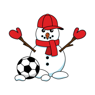 Funny Snowman with Soccer Ball T-Shirt