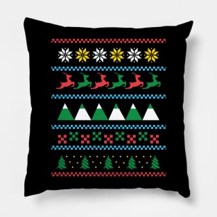 Ugly Winter Seasonal Sweater Teeshirt Pillow