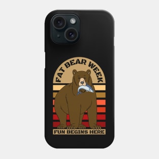 Fat Week Bear-Vintage Funny Bear Lovers Phone Case