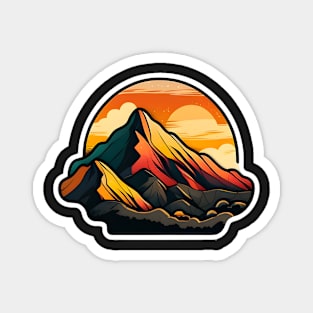 Sunset Mountain Sticker #2 Magnet